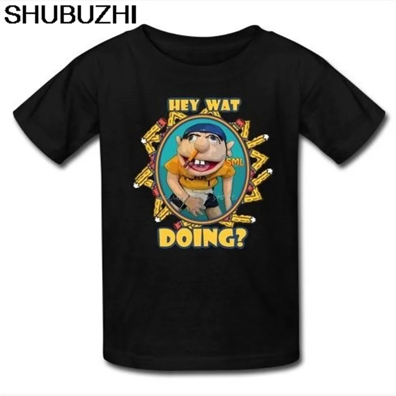 New SML JEFFY Youth Black Tees Shirt Clothing sbz4443