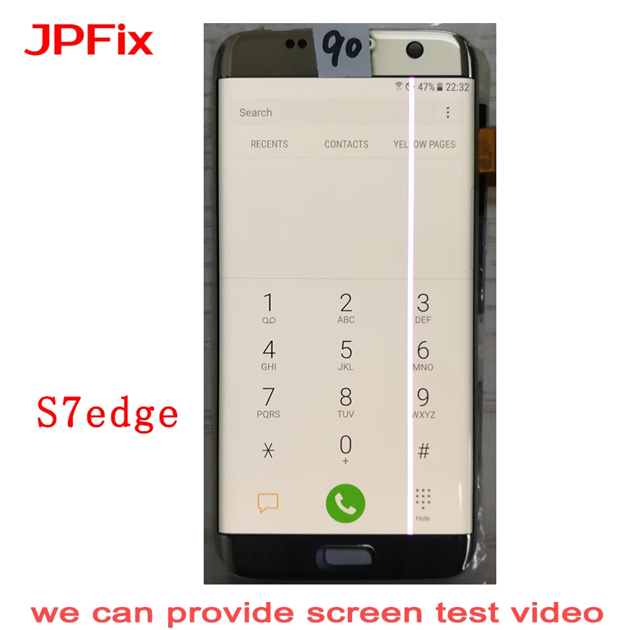 JPFix для Samsung S7edge LCD G935A G935F изогнутый экран точки утечки полоски дисплей теневая