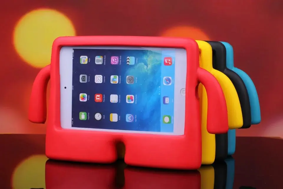 

For ipad5/6/PRO 9.7/n Children Safe Heavy Duty Silicone Hard Cover Armor Case Tablet Case protective cover bracket
