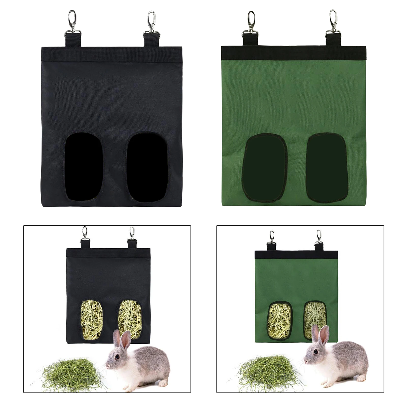 Hay Bag Hanging Feeder Holder Feeding Dispenser for Rabbit Guinea Pig Hamster Small Pet