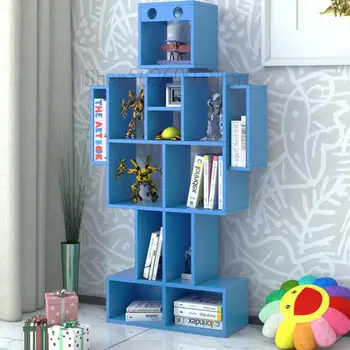 

Creative Baby Bookcase Bookshelf Robot Draw Cartoon Children Receive Console Magazine Rack Shelf Household