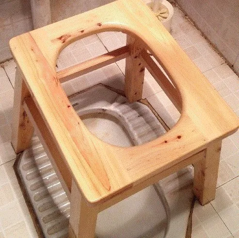 Твердая древесина для людей с инвалидностью горшок стул для пожилых людей Китай мобильный туалет для беременных женщин Сиденье Портативный бытовой ванной туалет S