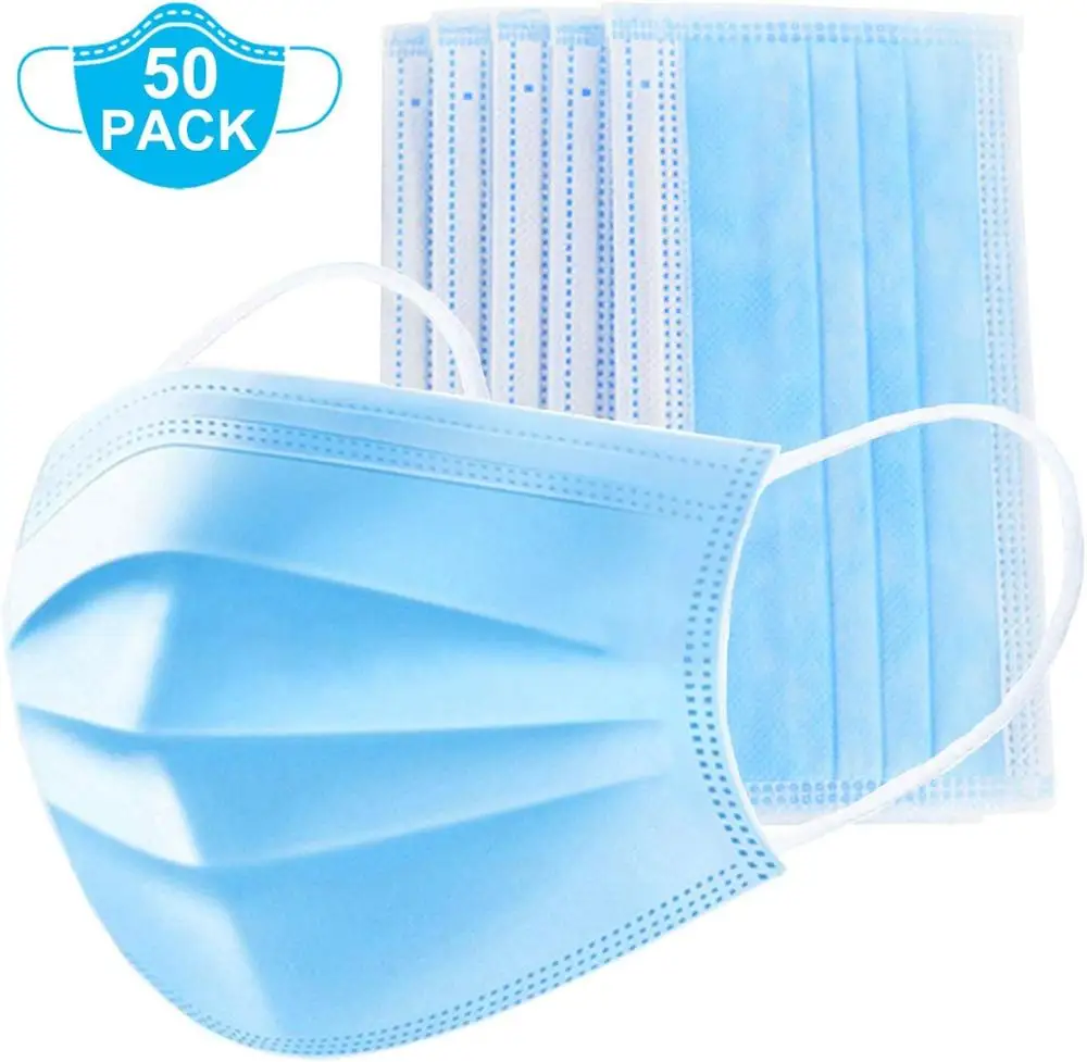 

50pcs Surgical Mask Face Masks Disposable Face Masks Doctors Mask Respirators With Ear loop