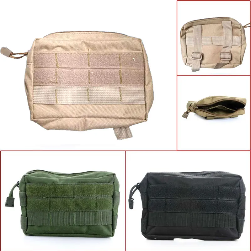 Riñonera táctica militar 1000D para exteriores, herramienta EDC Molle multifuncional con cremallera, accesorio colgante