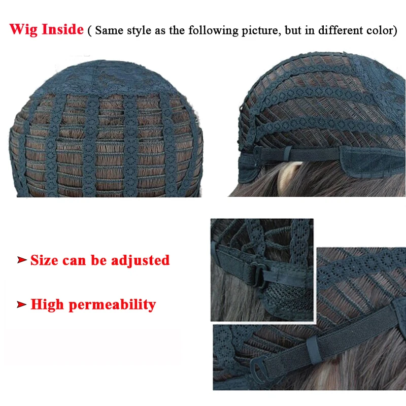 Hashibira Inosuke Short Blue Ombre Wig Demon Slayer Kimetsu no Yaiba Heat Resistant Hair Cosplay Costume Wigs + Free Wig Cap anime maid outfit