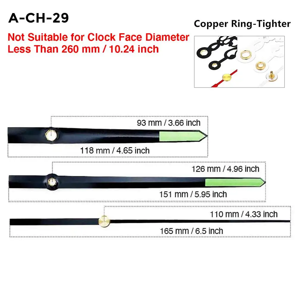 MCDFL Wall Clock Mechanism Movement Long Clock Hands for Watches Quartz Clockwork Clock Repair Parts Replacement Kit 5 Set/Lot