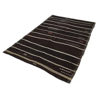 

166x270 Cm Brown Handmade Vintage Turkish Kilim Rug-5x9 Ft