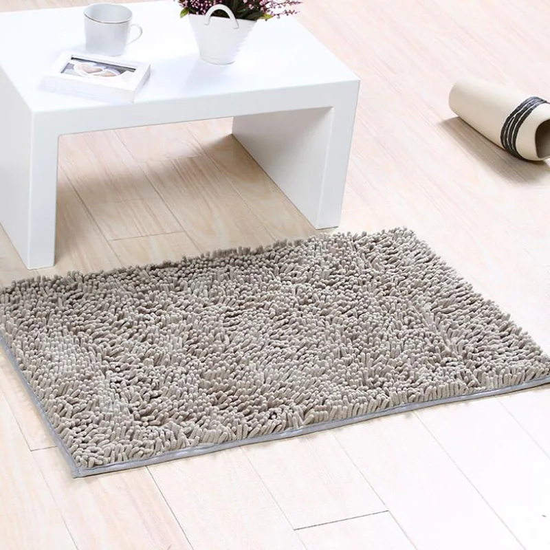 

Kitchen Bathroom Carpet Anti Slip Bath Mat Super Absorption Carpet Rug Long-Haired Chenille Doormat Floor Mat for Living Room