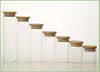 2pcs Wood Lid Glass Airtight Canister Kitchen Storage Bottles Jars Food Container Grains Tea Coffee Beans Grains Candy Jars 5
