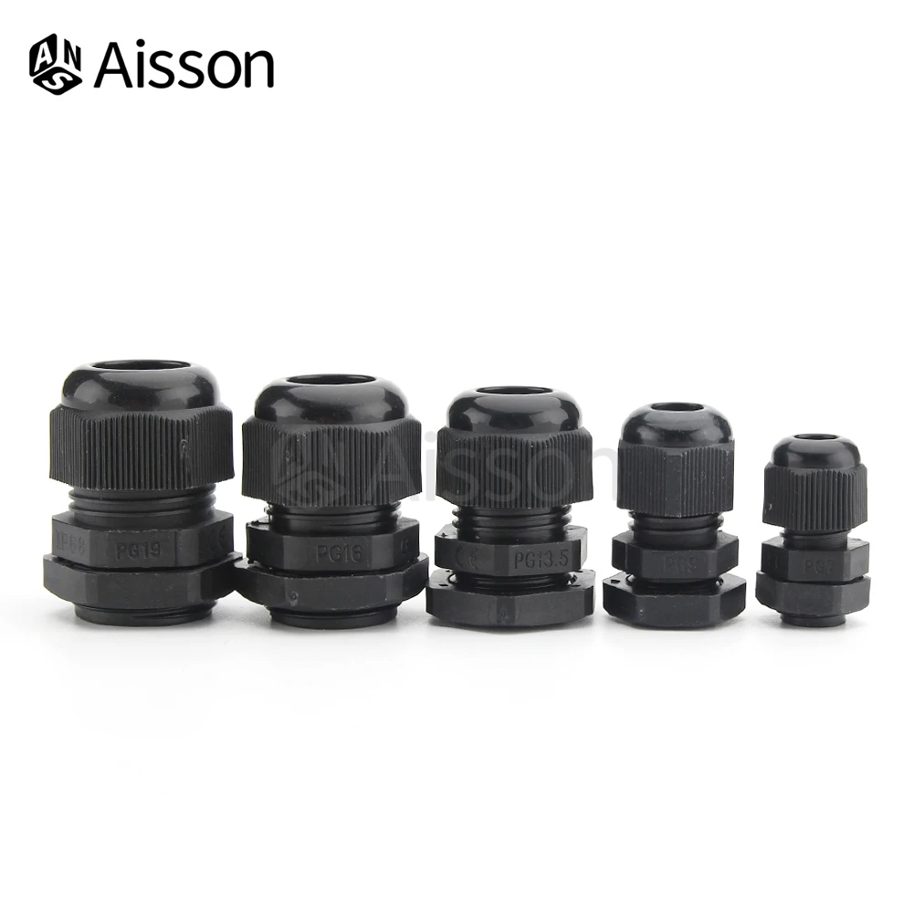 10pcs Waterproof Cable Gland PG7-PG19 for 3-6.5mm Cable