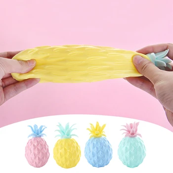 

Candy Color Random Children Toy Plastic Pineapple Shape Decompression Ball Soft Squeezing Toy