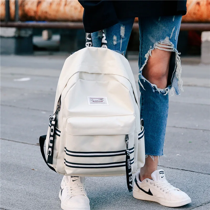 

Back Pack Designer Women Men Fashion Large Capacity Backpack High Students School Bags Striped Canvas Backpacks Womens Rucksack