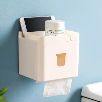 

Jordanjudy Tissue box Bathroom Wall-Mounted Storage Box Waterproof Moisture-proof Drawer Switch For Bathroom Kitchen Home Use