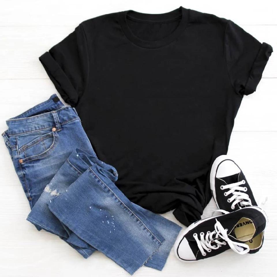 Футболка женская с круглым вырезом Повседневная Свободная рубашка буквенным