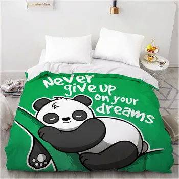 

3D Quilt Covers and Pillowcases Bedding Set 3 Piece Duvet Cover Sets Comforter Case Cartoon King Single Double Size Bed Linen