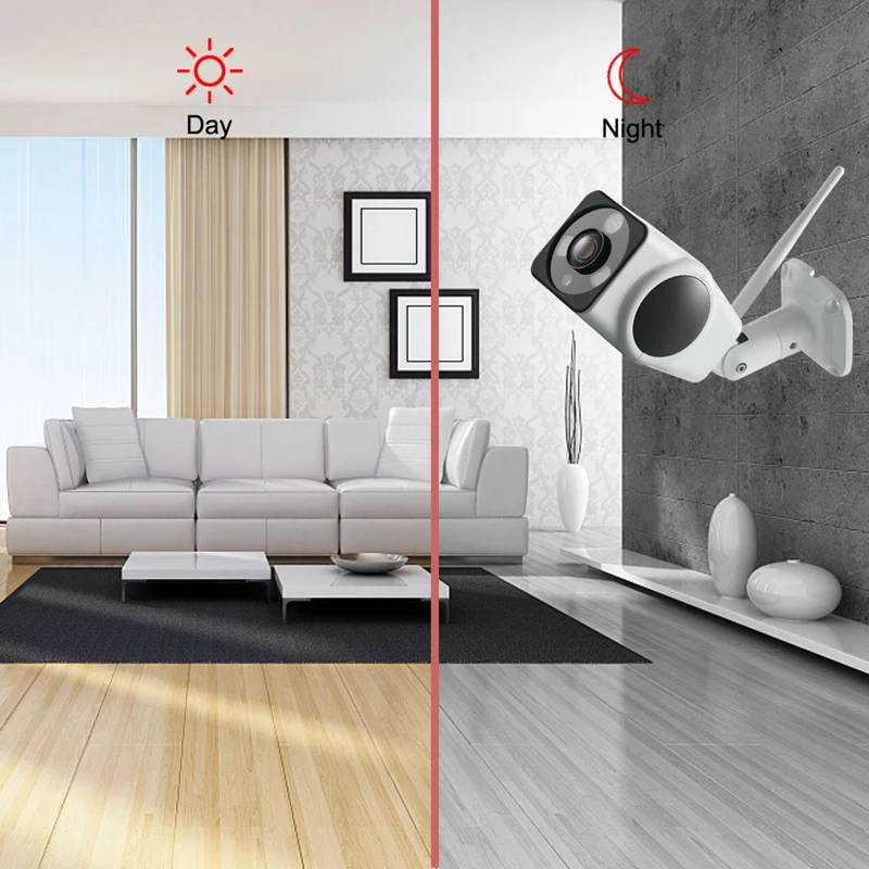 IP Camera Wireless Outdoor Waterproof Closed Circuit Network Camera Infrared Camera US Plug