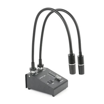 

6W 6500K Industry Microscope LED Gooseneck Light Illuminator Lamp Spot Light Lamp Fill Light Lamp with 60 LED Ring Light,EU Plug