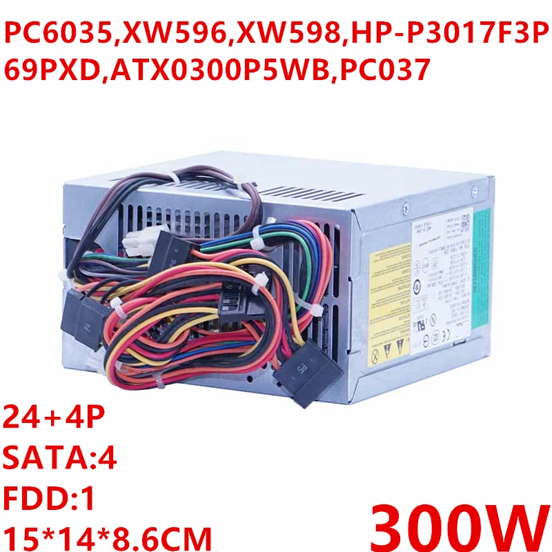 Новый оригинальный блок питания для Dell 530 531 V200 220 230 545 560 580MT 300 Вт PC6035 XW596 XW598 HP-P3017F3P