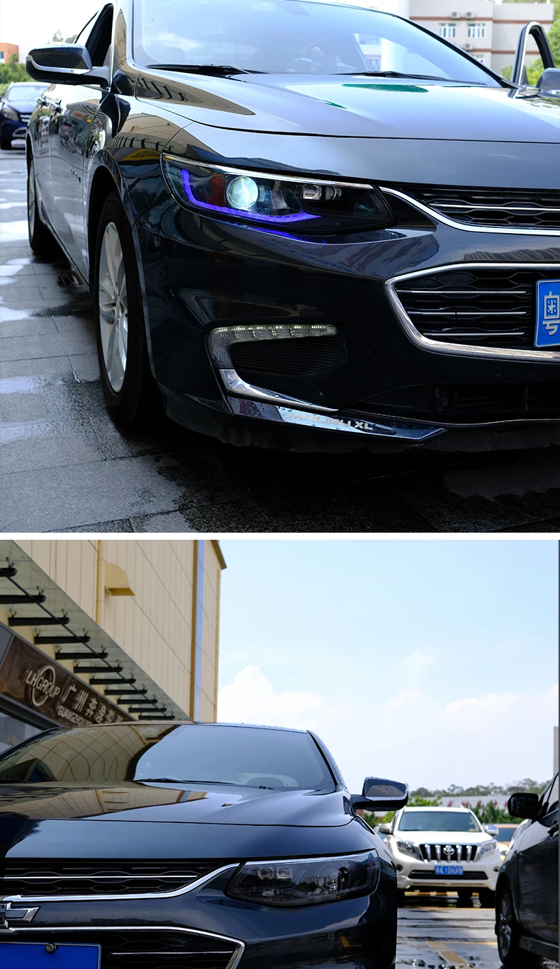 Автомобильный Стайлинг для Chevrolet Malibu XL фары для- Malibu светодиодный фонарь DRL Bi-Xenon/светодиодный объектив Высокий Низкий Луч парковки
