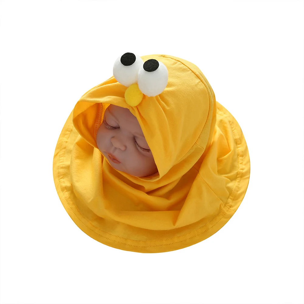 CYSINCOS Kid Girl Baby Hat Cartoon Brid Children Muslim Head Wrap Turban Hat Cute Color Solid Warm Hat Children Hair Accessories - Цвет: Yellow