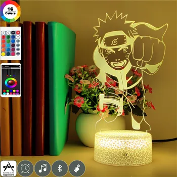

7 Colors Naruto Anime Naruto Fight Model 3d Led Party Atmosphere Night Light Children Study Event Prize Lamp Bluetooth Speaker