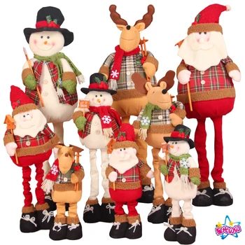 

Children's Ornaments Telescopic Sika Deer Old Man Snowman Doll Christmas Tree Decoration Doll
