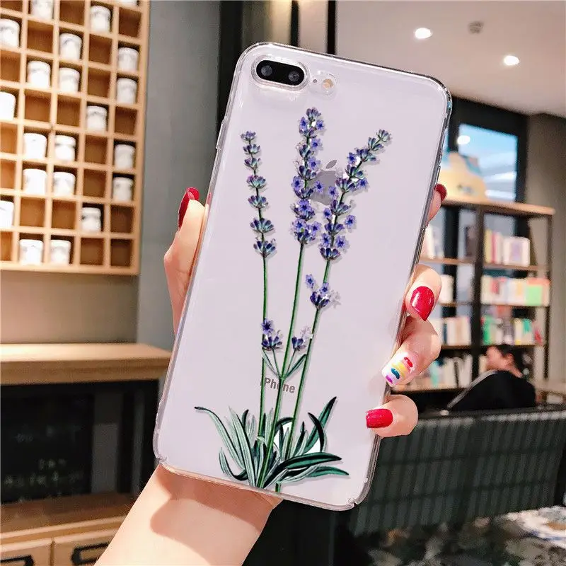 Yinuoda простой чехол с лавандовыми фиолетовыми цветами для телефона iPhone 8 7 6 6S Plus X XS