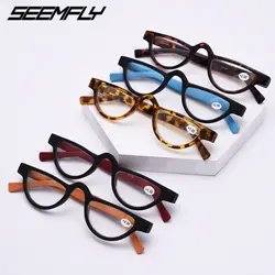 Seemfly Ретро Тонкий бренд для мужчин и женщин очки для чтения кошачий глаз весенние шарнирные очки пресбиопические солнцезащитные очки + 1,0 до