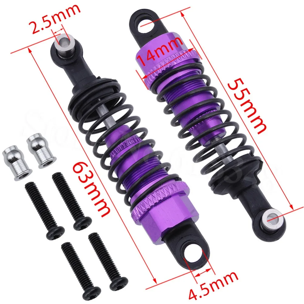 4 шт. алюминиевый амортизатор A949 55 для 1:18 WLtoys RC Автозапчасти ралли|shock absorber|rc shock