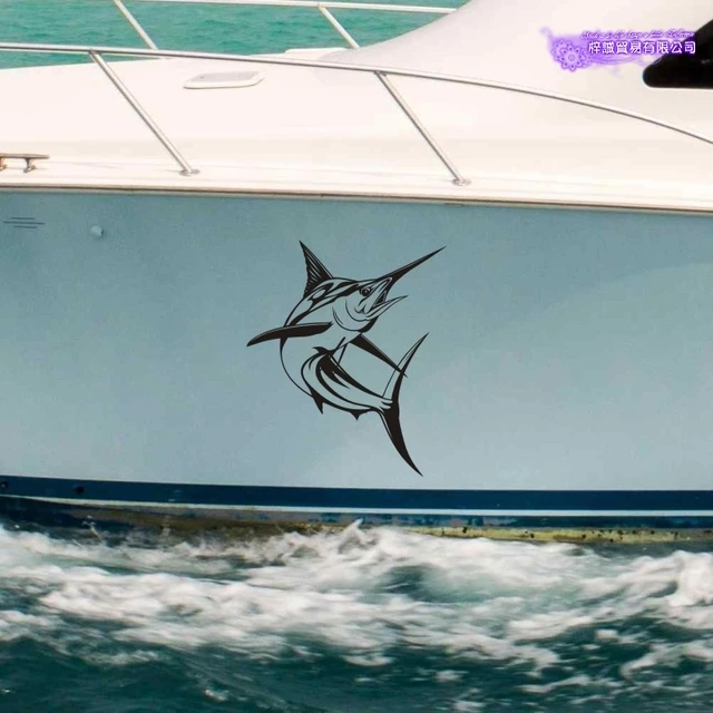 Marlin Swordfish Fishing Decal Angling Bucket Tackle Shop Fishhook