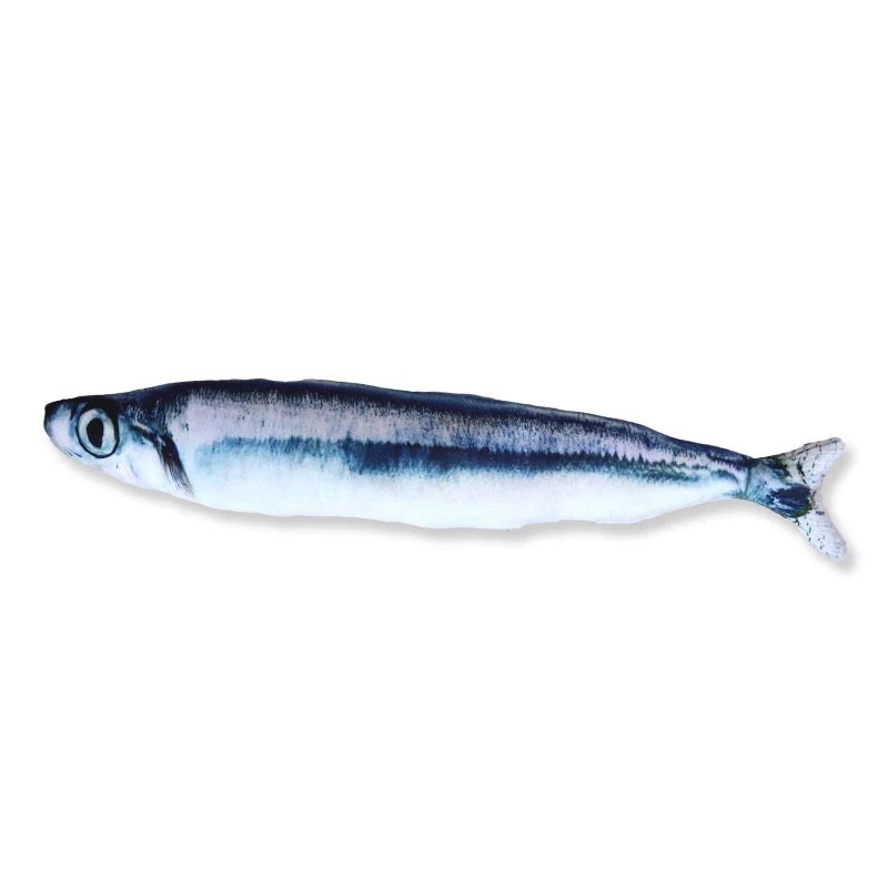 blue saury Мягкая Плюшевая креативная игрушка для кошек в форме рыбы, забавный питомец С Кошачьей Мятой, игрушка для жевания, подарок, мягкая подушка, кукла, имитация игры, игрушка для домашних животных - Цвет: blue saury