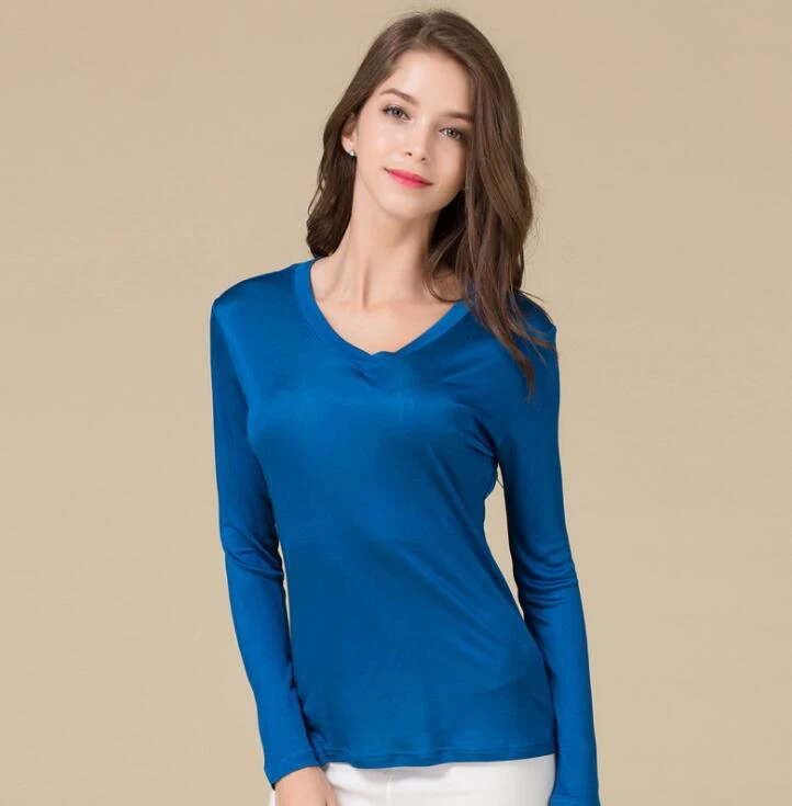 v neck thermal top women's