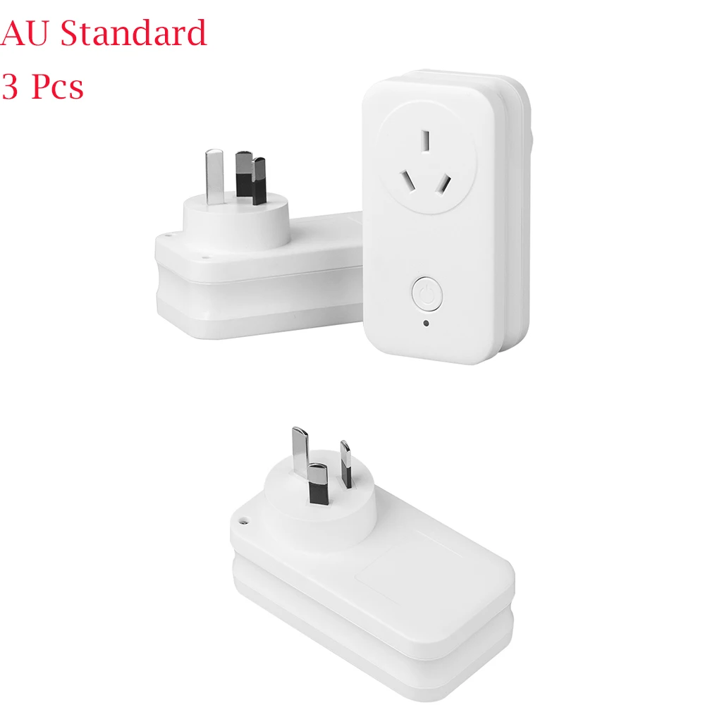 AU Standard 3pcs Умная розетка Timethinker, Wi-Fi розетка, HomKit, приложение, дистанционное управление, 3 шт., Великобритания, Австралия, США, ЕС, розетка для Apple, Homekit, Siri ALexa, Google Home - Цвет: AU Standard 3pcs