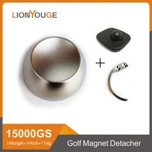Separador magnético de etiquetas de Golf, llave de bloqueo de seguridad con 1 gancho y 1 etiqueta, 15000GS, EAS, Universal