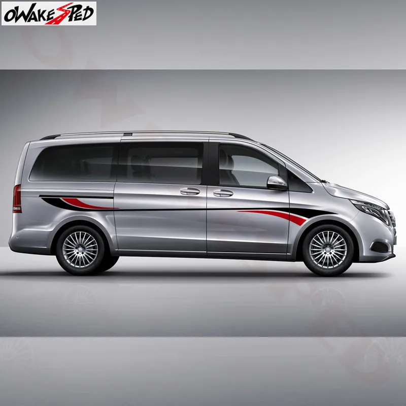 Автомобильный Стайлинг для автомобиля Camper Van Body Sport Stripes Авто Декор кузова виниловые наклейки для Mercedes Benz V Class Vito