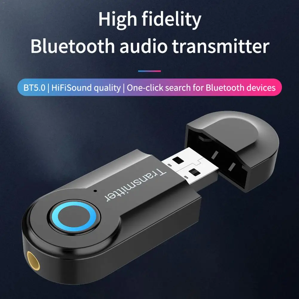 USB Bluetooth передатчик беспроводной аудио адаптер 5,0 ТВ компьютер Bluetooth передатчик Мини и портативный высокое качество