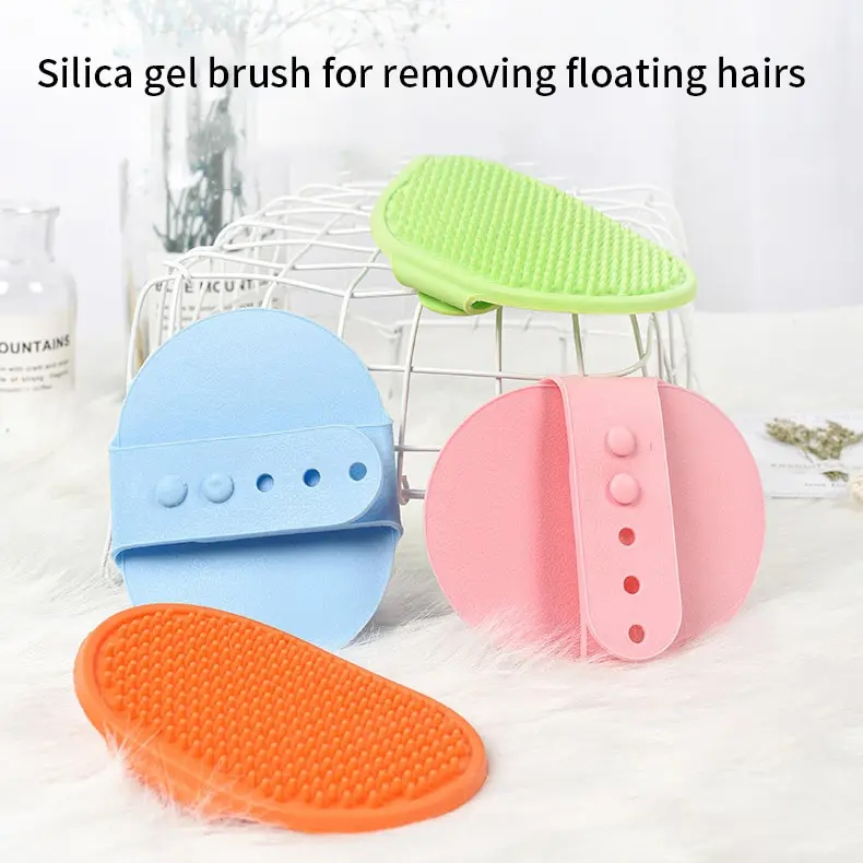 Silicone Pet Bath Brush Portable Washable Dog Cat Hair Removal Cheaner Brushes For Hair Fur Grooming Massage Cleaning Supplies