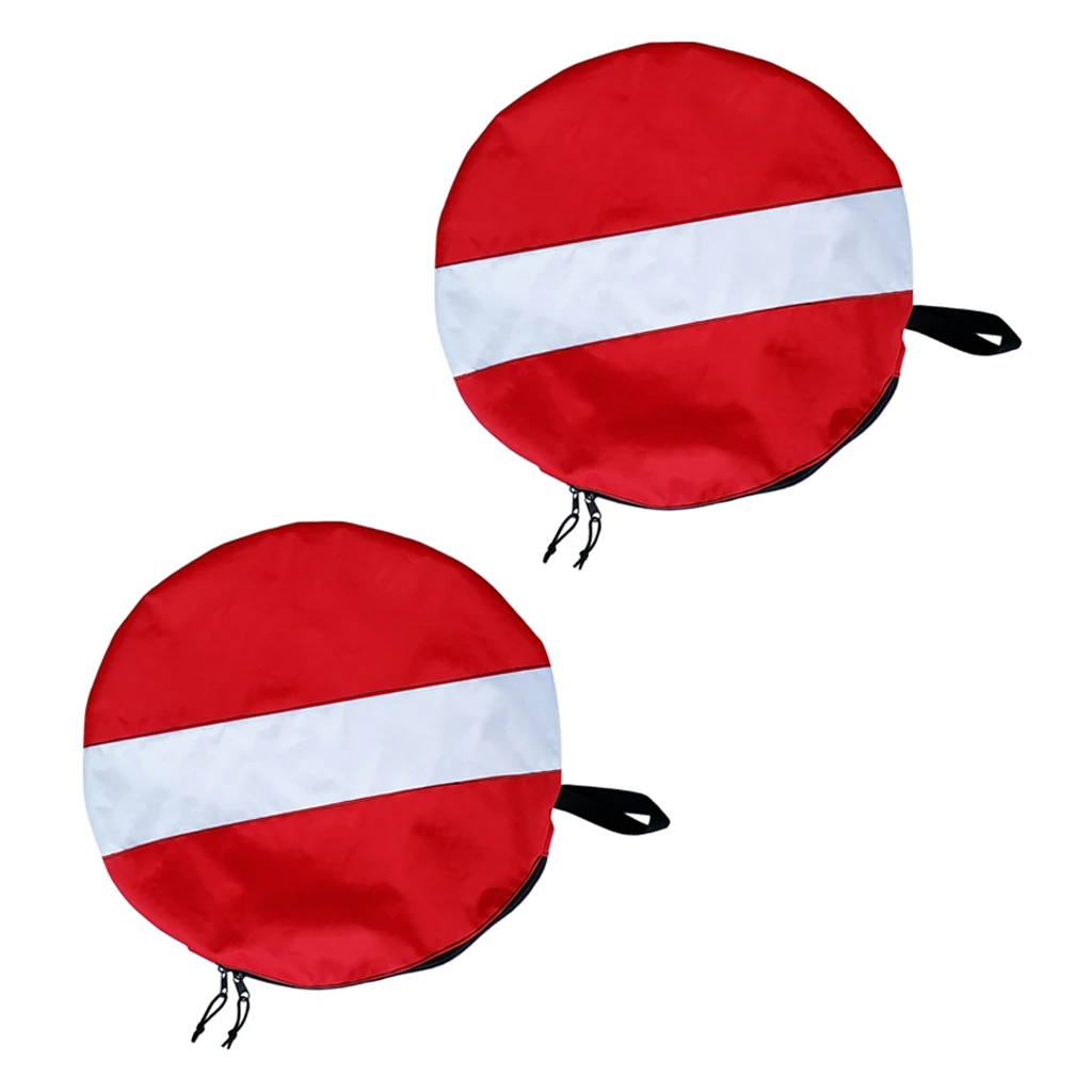 2pcs Zipper Dive Flag Scuba Diving Hose Mouthpiece Regulator Equip Gear Bag