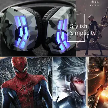 

volume control Gaming Headset Wired Over the Ear Headphones Stereo with Mic for PC Xbox One Noise-Reducing Headphone