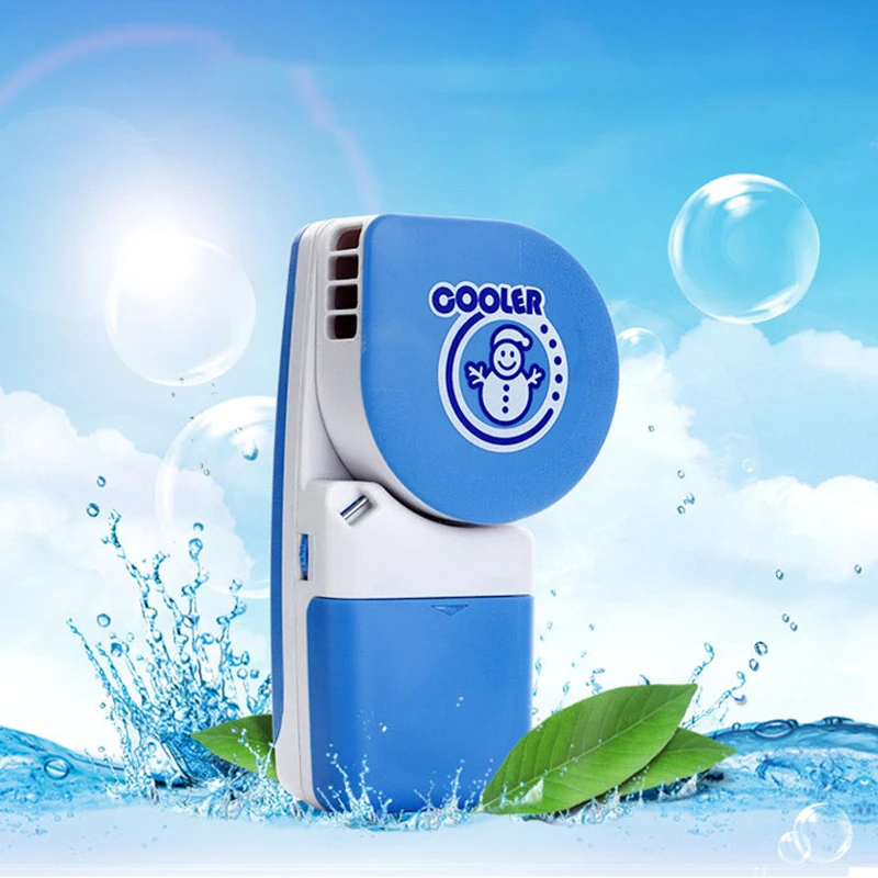 

Fashion Cool Summer Convenience Creative Design Mini Palm Leafless Air Conditioner Portable USB Battery Operated Handheld Fan
