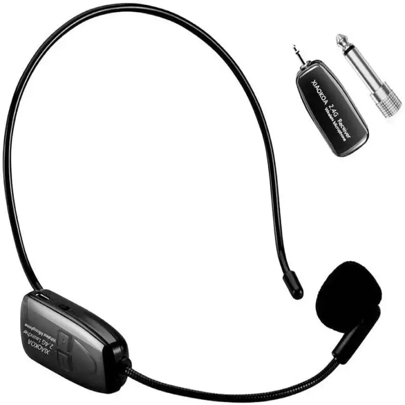 2.4G Wireless Microphone Headset Mic For Voice Amplifier,Speaker, Karaoke, Computer, Teaching, Meeting,Yoga, Singing