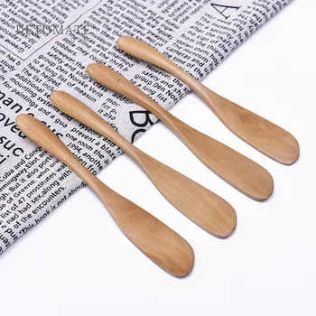 

5pcs New wooden wood mask knife butter jam knife new wood knife solid wood Cheese Spreader cutlery dinner set