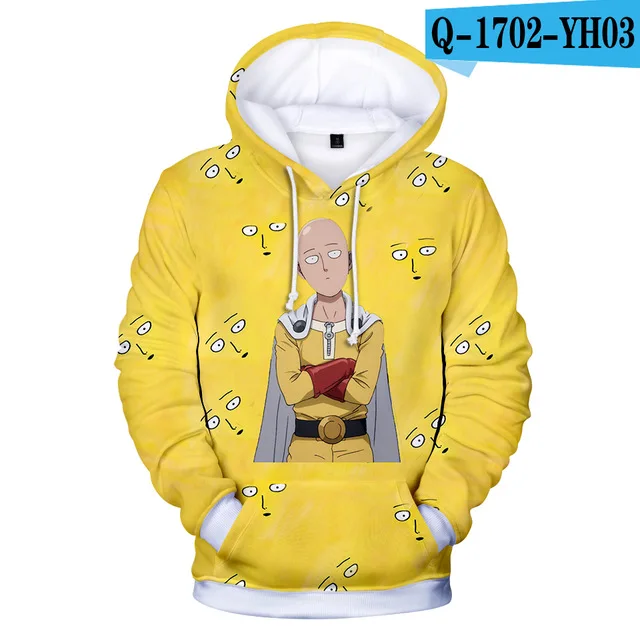 One Punch Man толстовка мужская герой Сайтама оппай Аниме толстовки One Punch Man Толстовка пуловер спортивный костюм для мужчин/женщин зимние 3D топы - Цвет: 3dwy-1336