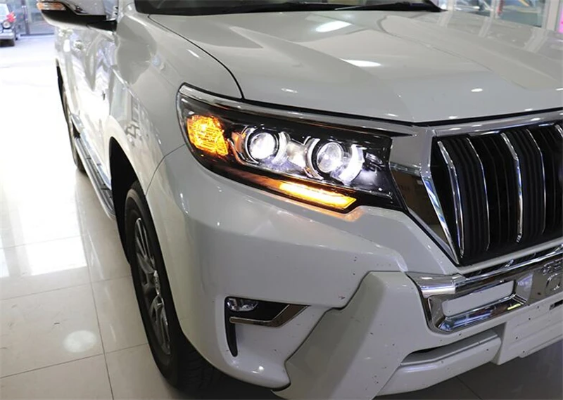 Автомобильные фары для Land Cruiser Prado, фары,,, h7, биксеноновые линзы, динамический сигнал поворота, светодиодный DRL