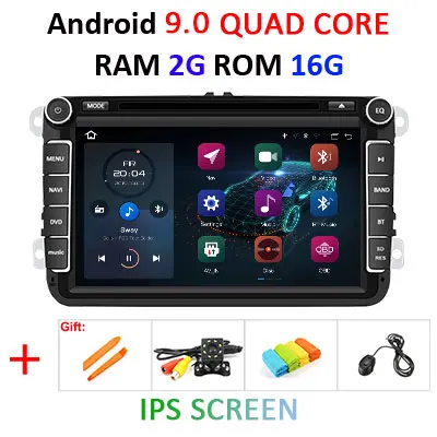 Android 9,0 DSP ips 64G 2 DIN dvd-плеер для быстрого Yeti VW passat b6 polo tiguan Seat Altea Toledo BORA golf 4 5 6 радио gps PC - Цвет: 9.0 2G 16G IPS