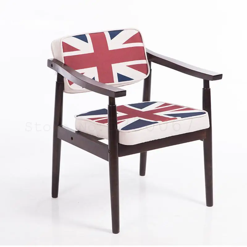 Airsnordinic обеденное кресло из цельного дерева домашний стол стул простой креативный спинка Кафе Ретро исследование переговоров yz - Цвет: Model  4