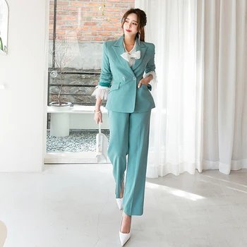 

New arrival women temperament fashion slim sexy suit work style slim pant comfortable simple outdoor high quality ol pant suits
