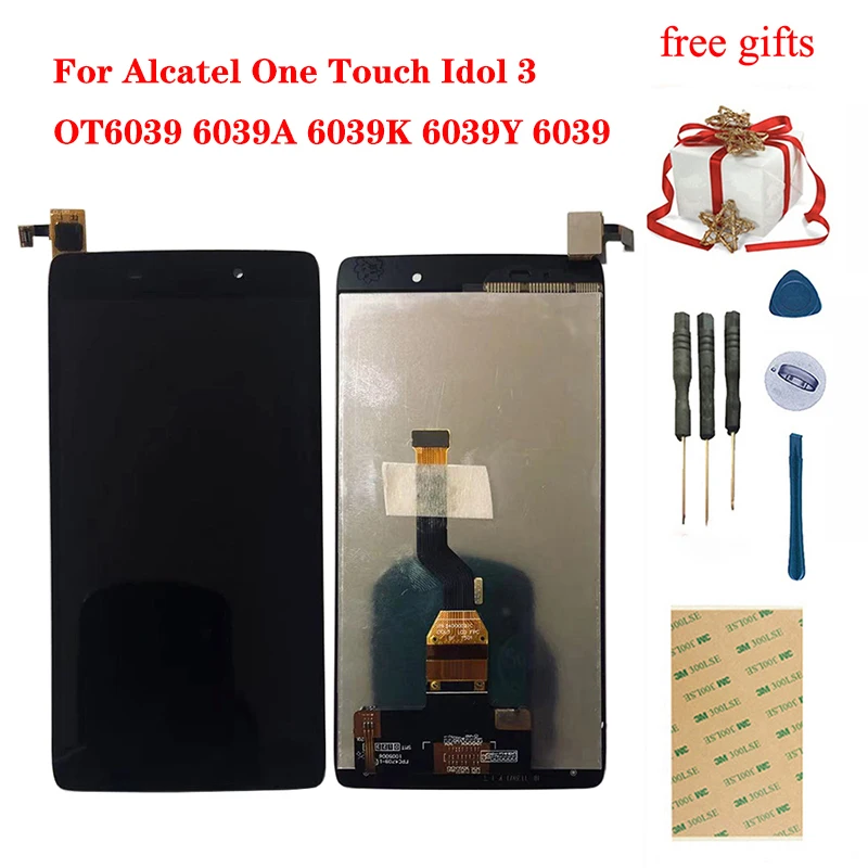 Сенсорный ЖК-экран для Alcatel One Touch Idol 3 OT6039 6039A 6039K 6039Y 6039 дигитайзер Сенсорная панель
