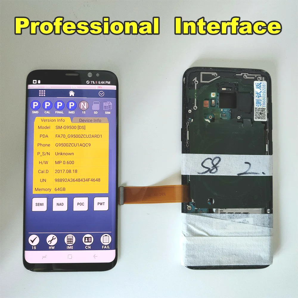 Протестированный ЖК-дисплей для samsung Galaxy S8 S8 plus G950 G950F G955fd G955F G955 ЖК-дисплей+ сенсорный экран дигитайзер с рамкой