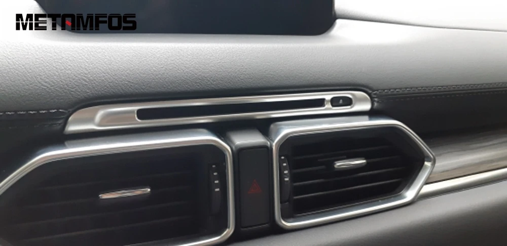 Для Mazda CX 5 CX5 KF 2017 2019 2020 углеродное волокно CD кнопка управления крышка отделка